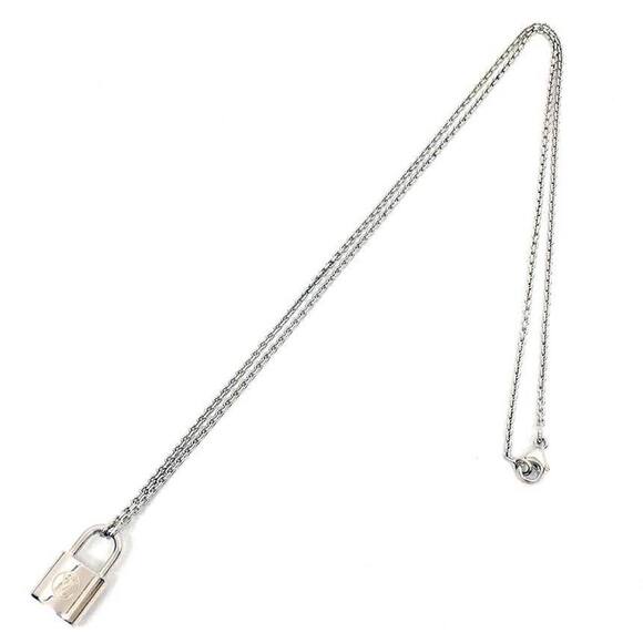 LOUIS VUITTON Silver Lockit Necklace - Picture 2 of 3
